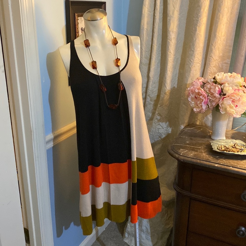 Color block knitted dress